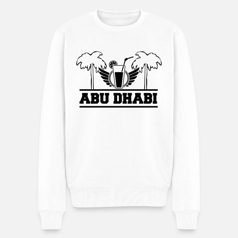 abu dhabi - Männer Premium Bio Pullover - Weiß