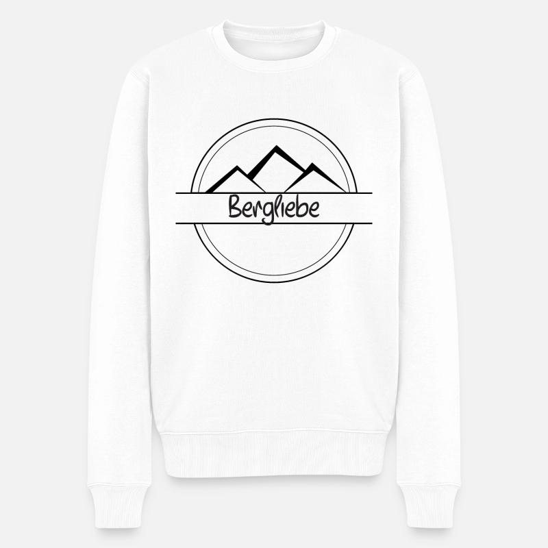 Berg Leidenschaft - Männer Premium Bio Pullover - Weiß
