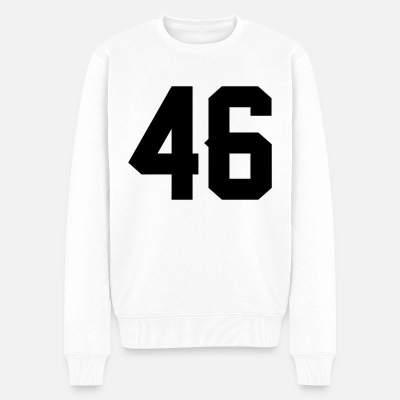 46 - Männer Premium Bio Pullover - Weiß