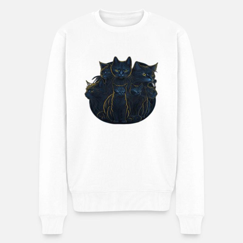 Chat pour les amoureux des chats - Pull Premium bio Homme - blanc