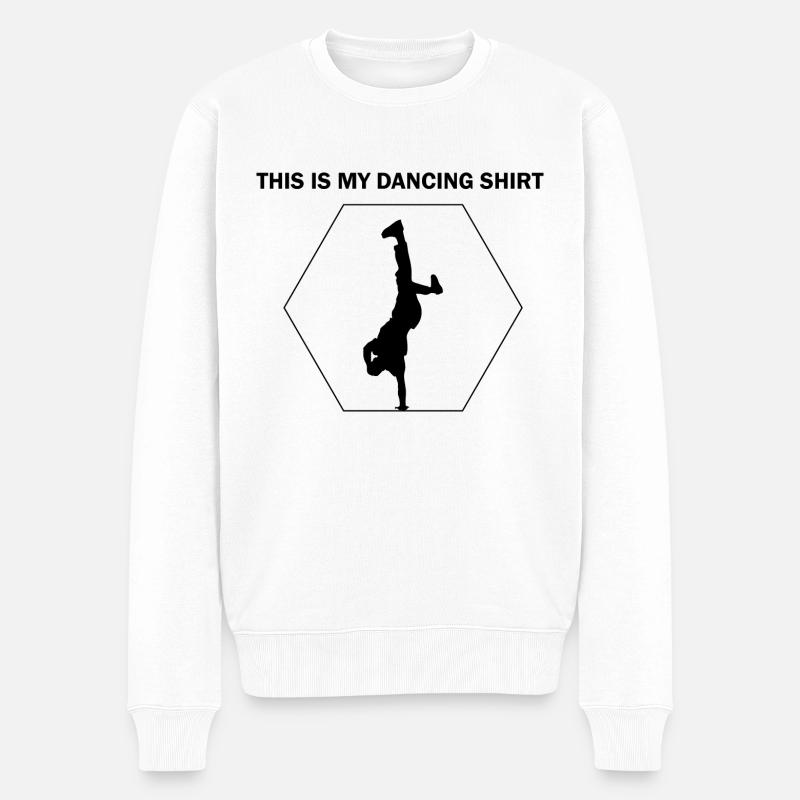Dancing Dance Music - Männer Premium Bio Pullover - Weiß