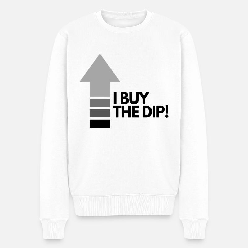 Jeg køber DIP-aktierne - Økologisk premium-sweatshirt til mænd - hvid