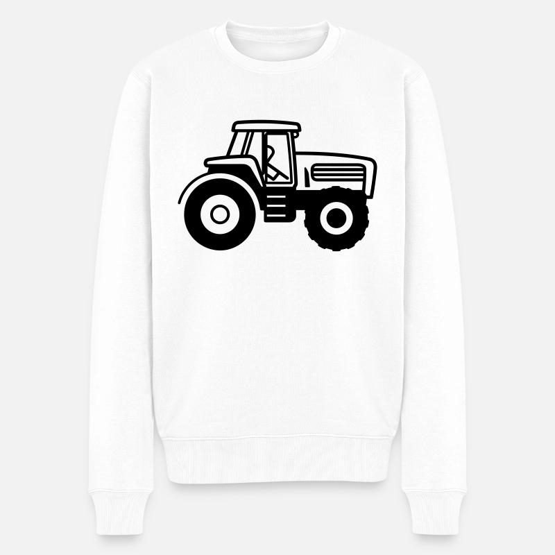 Traktor - Männer Premium Bio Pullover - Weiß