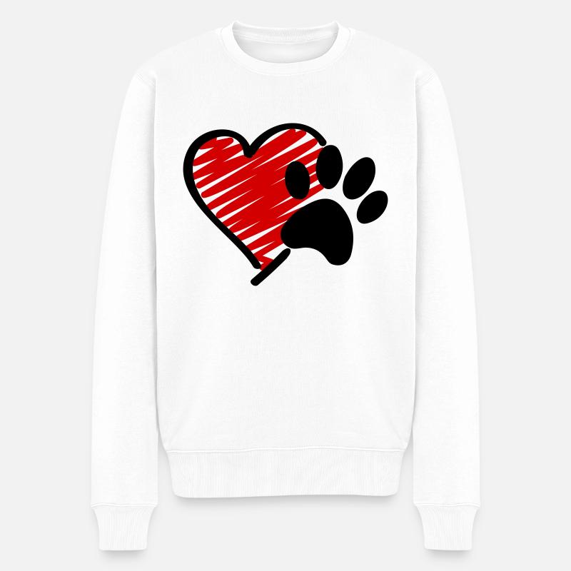 Amour de chien - Pull Premium bio Homme - blanc