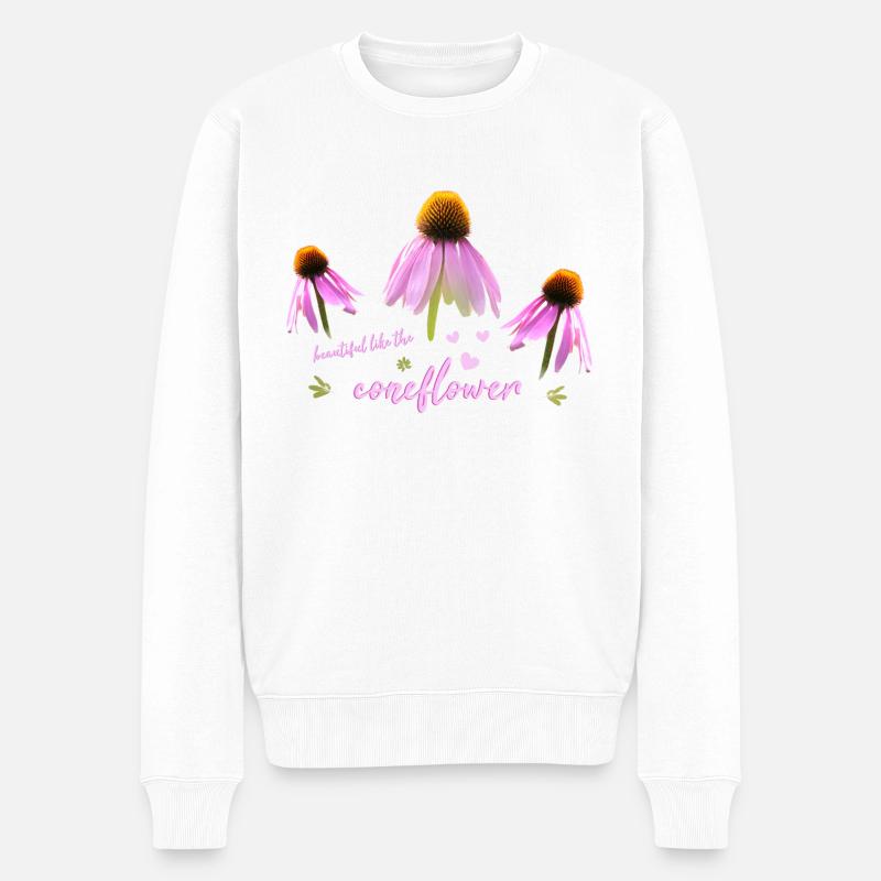 Coneflower Sonnenhut - Pull Premium bio Homme - blanc