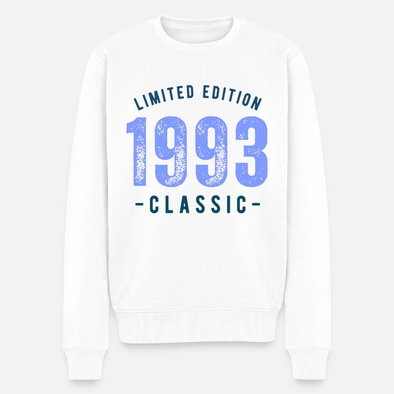 Jahrgang 1993 - Männer Premium Bio Pullover - Weiß