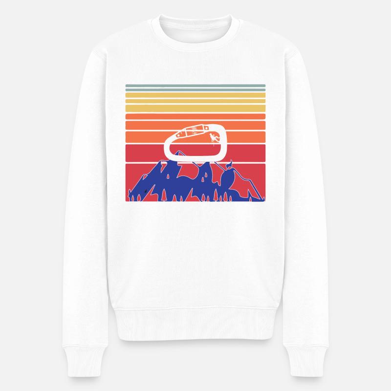 Rock Climbing - Männer Premium Bio Pullover - Weiß