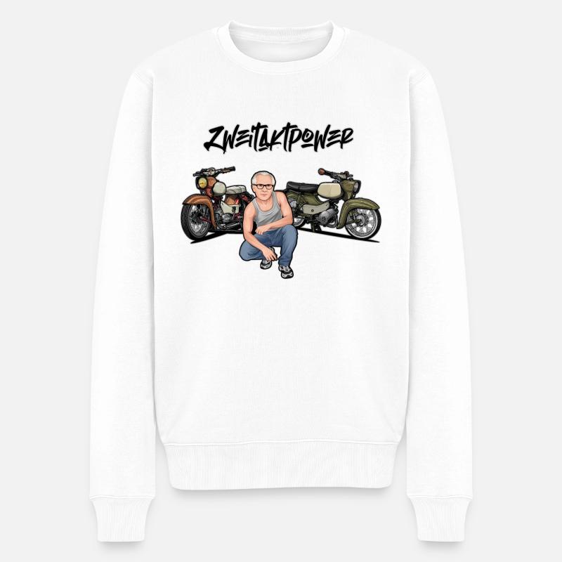 Habicht Star Erich // Illustration - Männer Premium Bio Pullover - Weiß