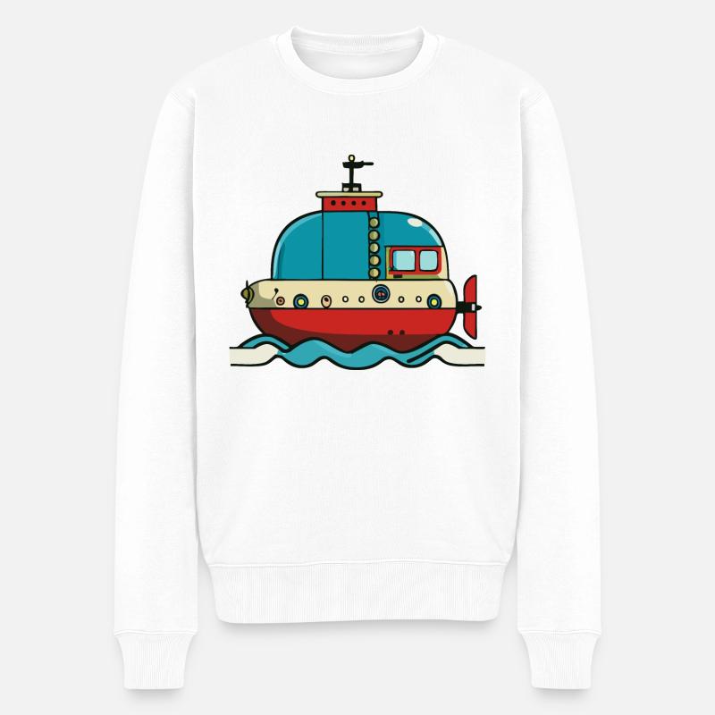 Unterseeboot - Männer Premium Bio Pullover - Weiß
