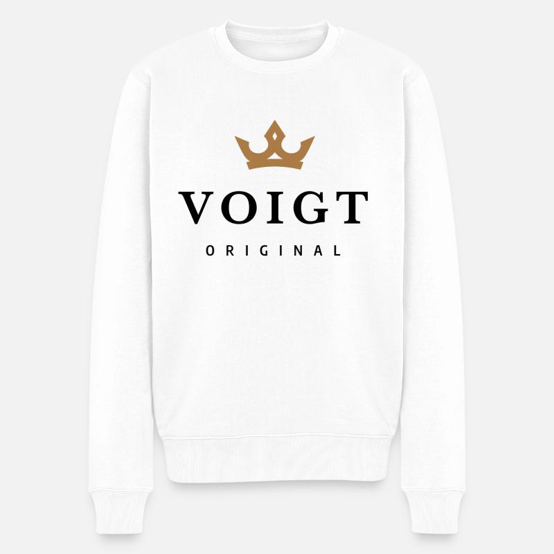 Voigt - Männer Premium Bio Pullover - Weiß