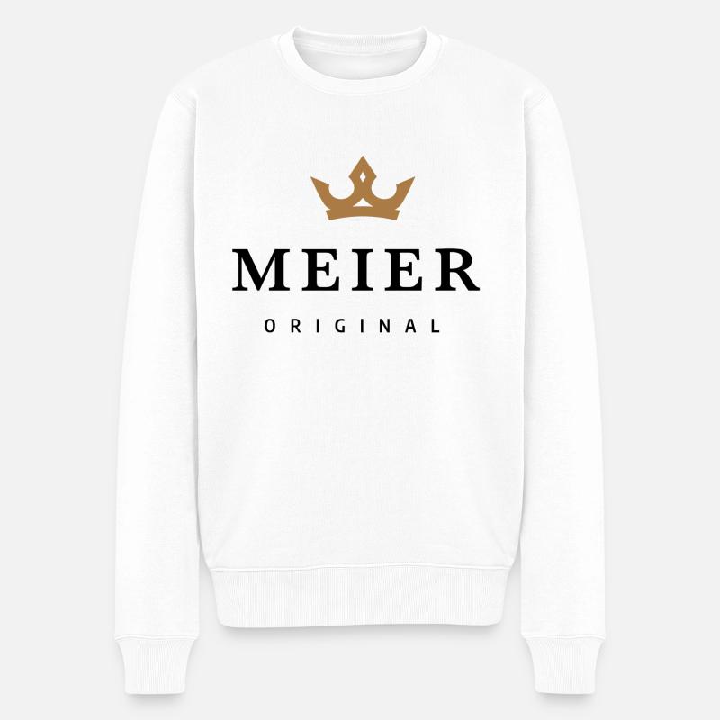 Meier - Männer Premium Bio Pullover - Weiß