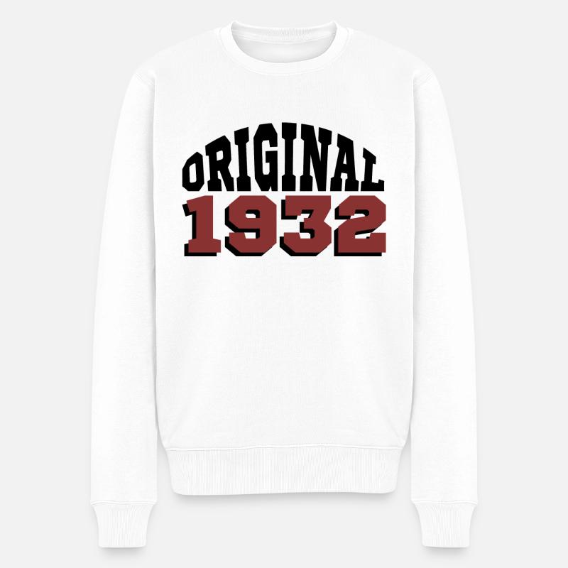 Original 1932 - Männer Premium Bio Pullover - Weiß