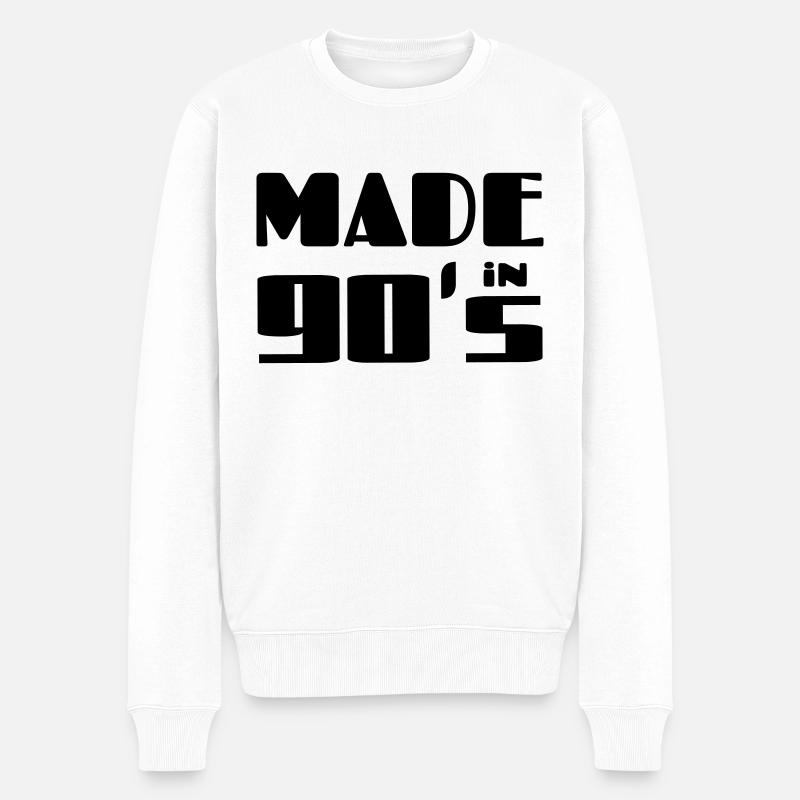 Hergestellt in den 90ern - Männer Premium Bio Pullover - Weiß
