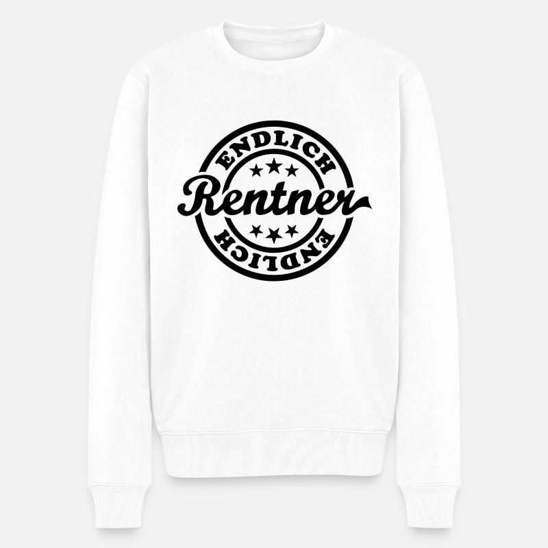 Enfin retraités (timbre) - Pull Premium bio Homme - blanc