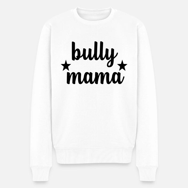 Bully Mama - Männer Premium Bio Pullover - Weiß