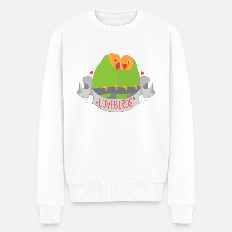 Bannière des Tourtereaux pêcheurs - Pull Premium bio Homme - blanc