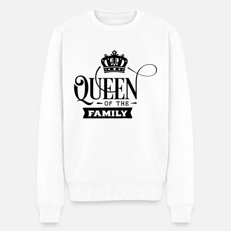 Queen - Männer Premium Bio Pullover - Weiß