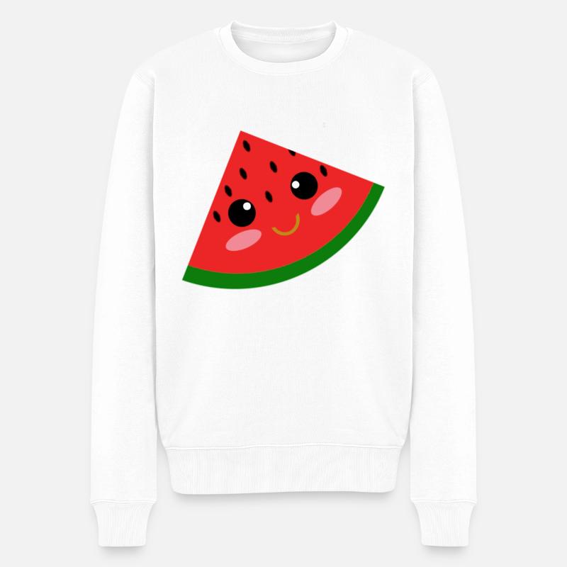 Pastèque joyeux - Pull Premium bio Homme - blanc