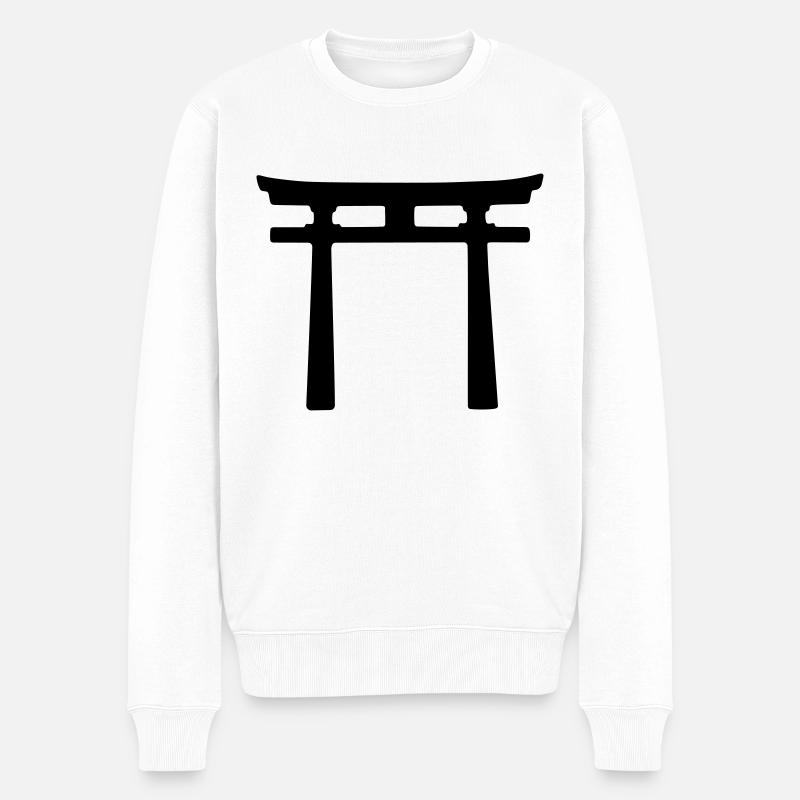 Conception japonaise Torii - Pull Premium bio Homme - blanc