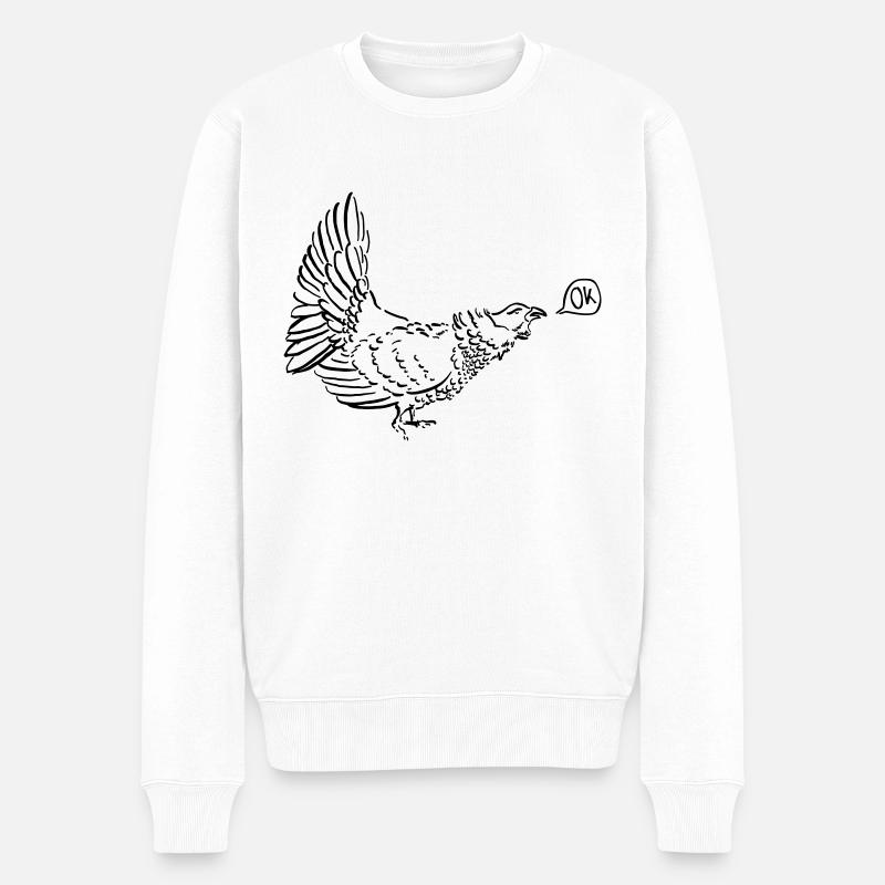 tétras calme - Pull Premium bio Homme - blanc