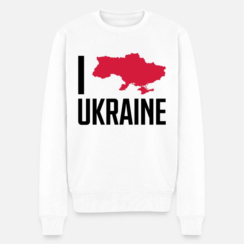 j'aime le pays ukrainien - Pull Premium bio Homme - blanc