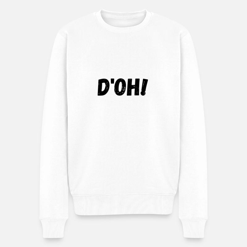 D oh négro - Pull Premium bio Homme - blanc