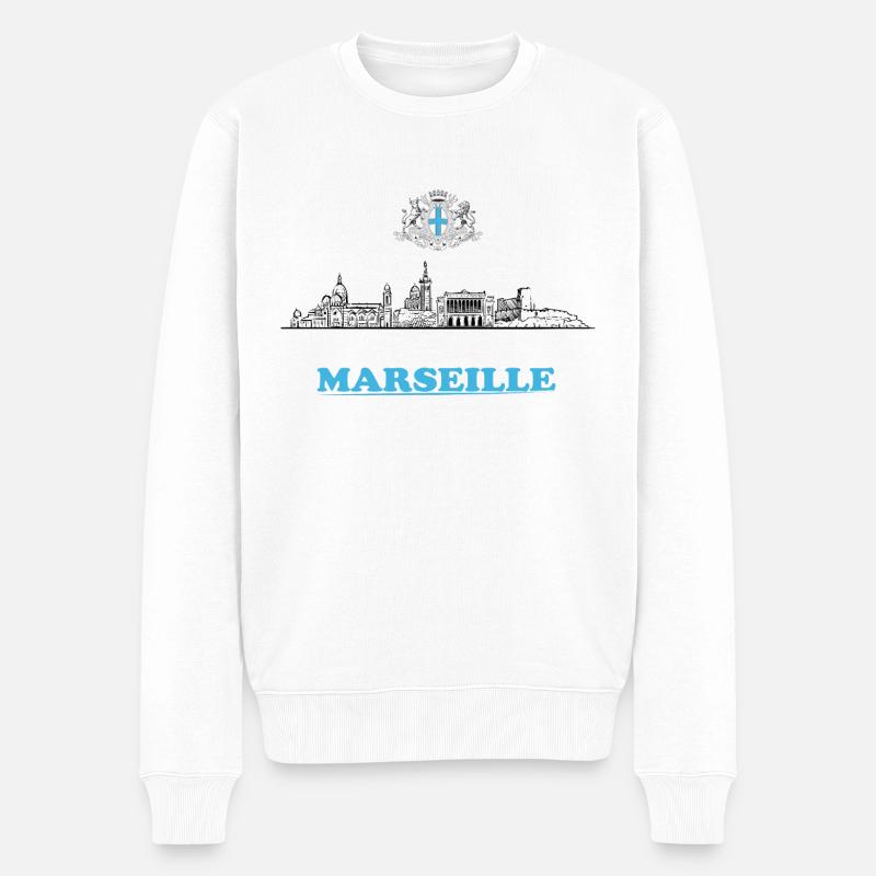 T.Shirt Marseille - Pull Premium bio Homme - blanc