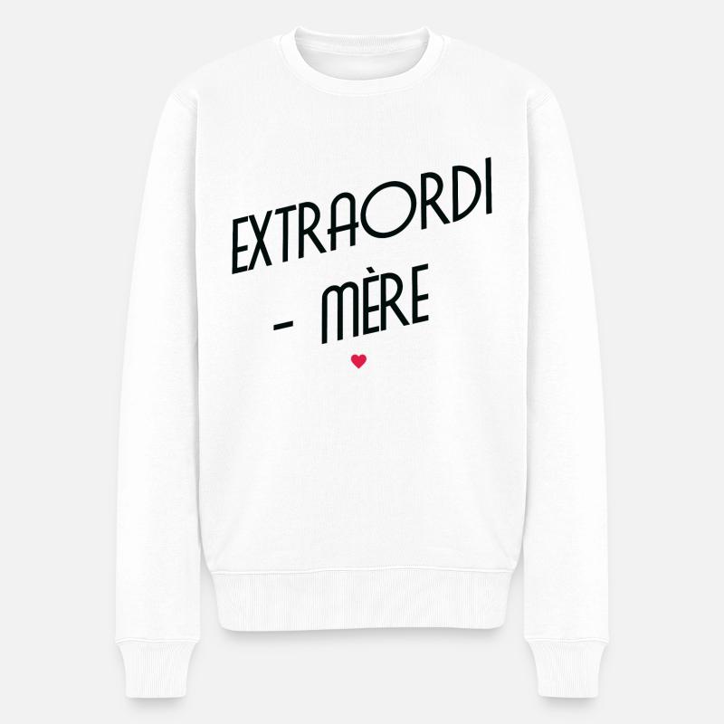 Mère Maman Fun - Pull Premium bio Homme - blanc