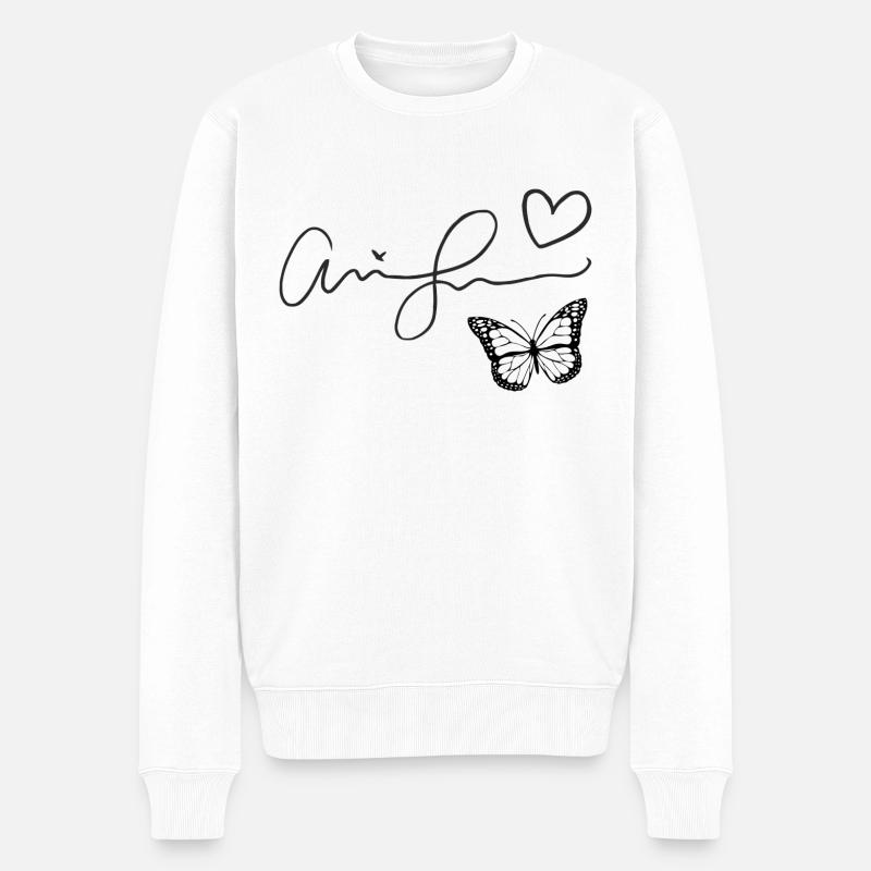 Ariana_Grande - Männer Premium Bio Pullover - Weiß