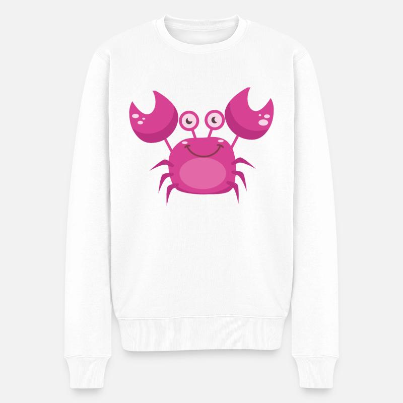 crabe - Pull Premium bio Homme - blanc