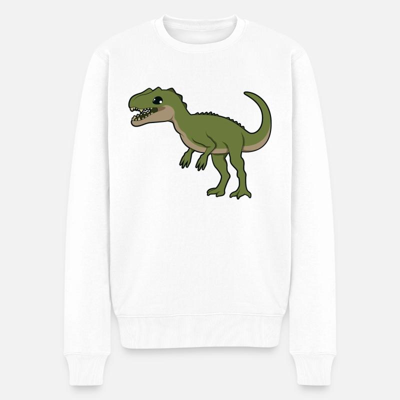 Allosaurus - Männer Premium Bio Pullover - Weiß