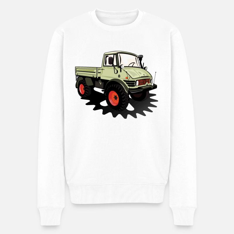 Unimog - Oldtimer - Offroad - Universal Motorgerät - Männer Premium Bio Pullover - Weiß