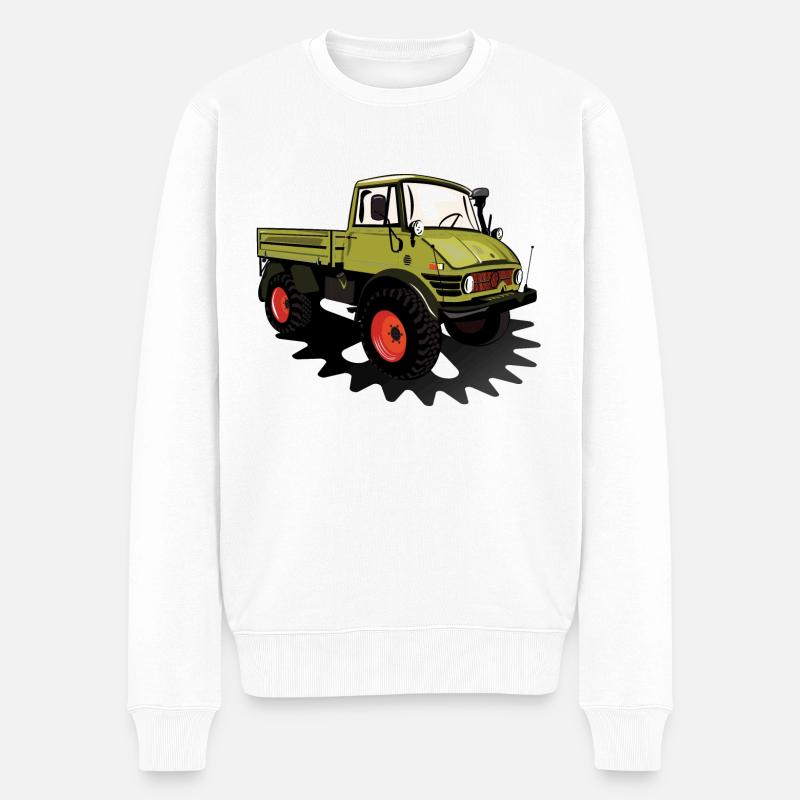 Unimog - Oldtimer - Offroad - Universal Motorgerät - Männer Premium Bio Pullover - Weiß