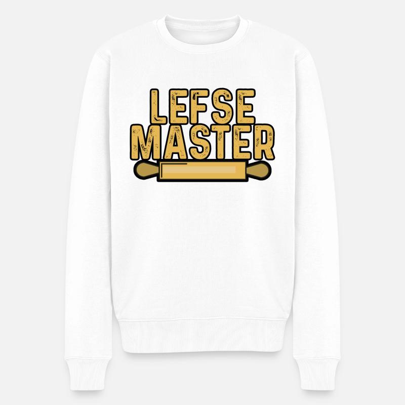 Lefse Master 7 - Männer Premium Bio Pullover - Weiß
