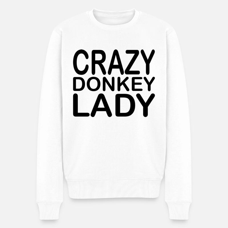 Donkey Esel - Männer Premium Bio Pullover - Weiß