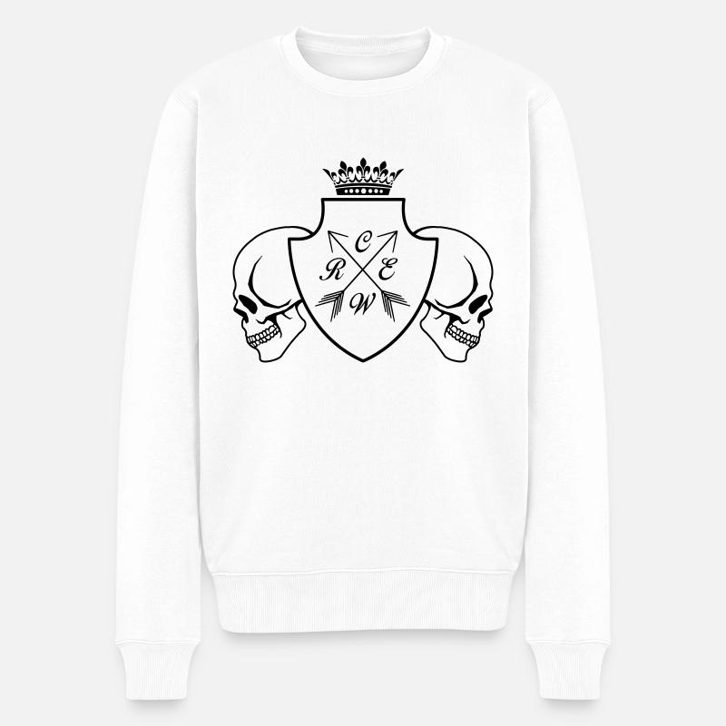 Crâne de l’équipage - Pull Premium bio Homme - blanc