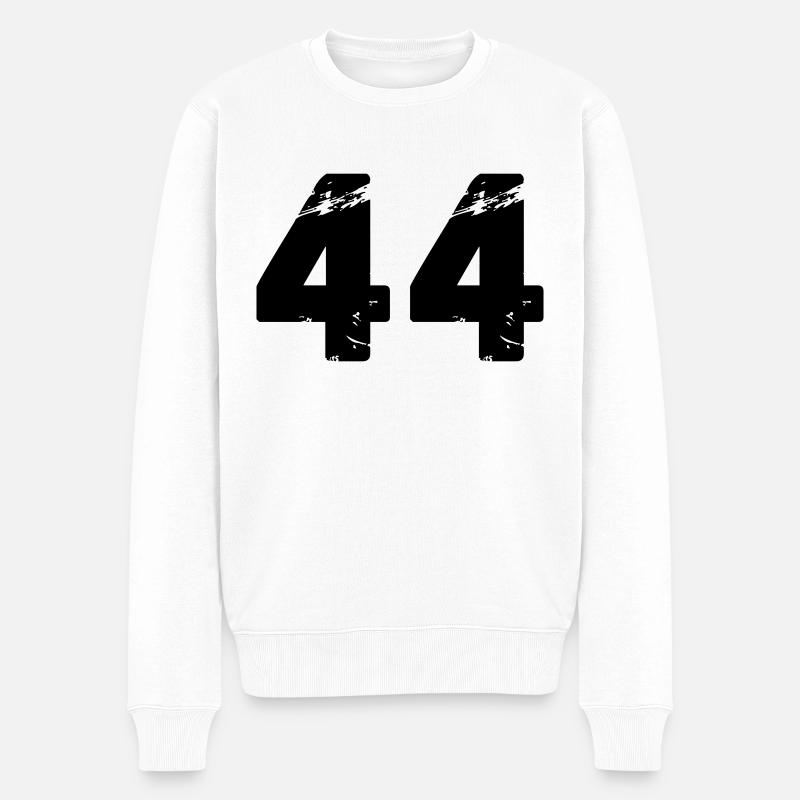 44 - Männer Premium Bio Pullover - Weiß