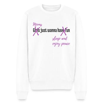 Les mamans ne font que dormir et profiter de la paix - Pull Premium bio Homme - blanc - Devant - Thijin (182cm)