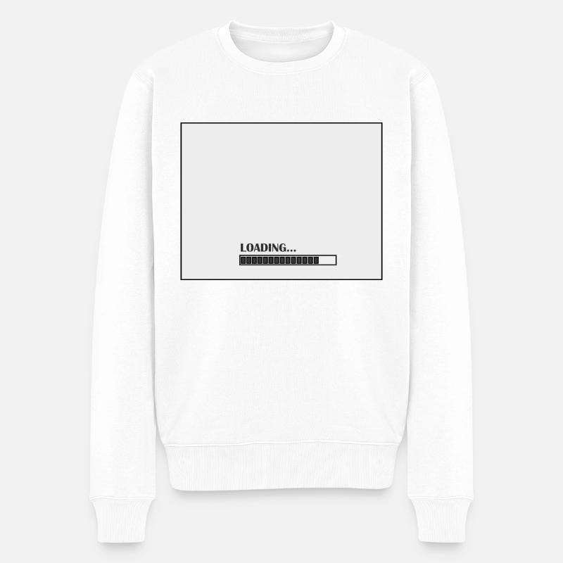 Loading Page - Männer Premium Bio Pullover - Weiß