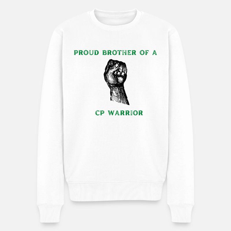Stolzer Bruder - Männer Premium Bio Pullover - Weiß