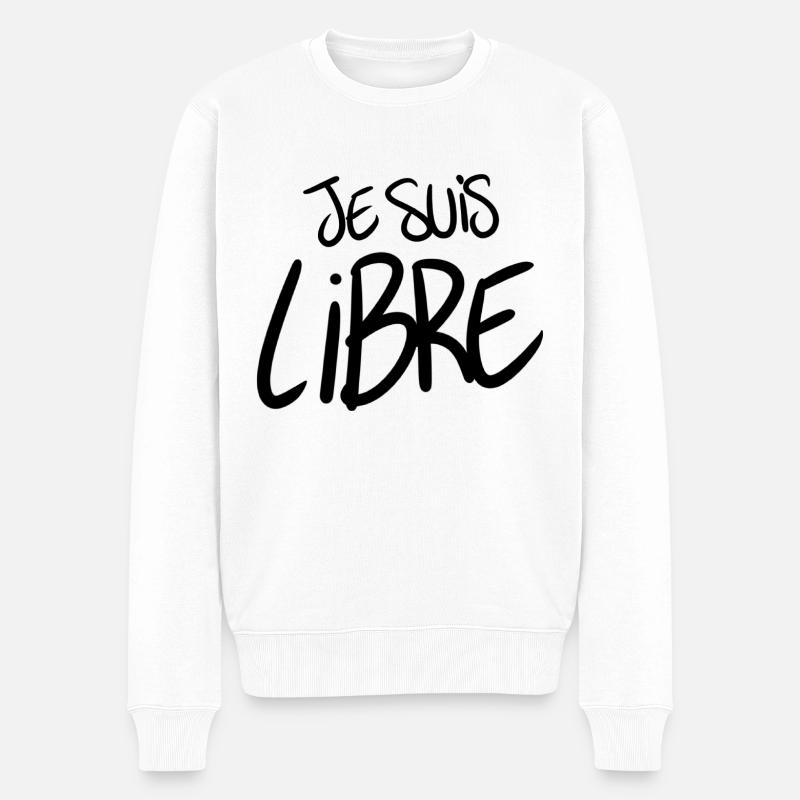 je suis libre - Pull Premium bio Homme - blanc