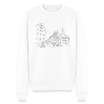 Wemding // Illustration - Männer Premium Bio Pullover - Weiß - Vorne - Thijin (182cm)
