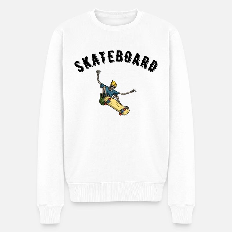 skateboard - Pull Premium bio Homme - blanc