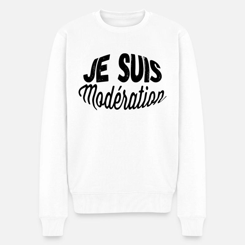 Je suis modération - Pull Premium bio Homme - blanc
