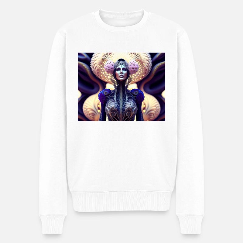 Biomorph Frau - Männer Premium Bio Pullover - Weiß