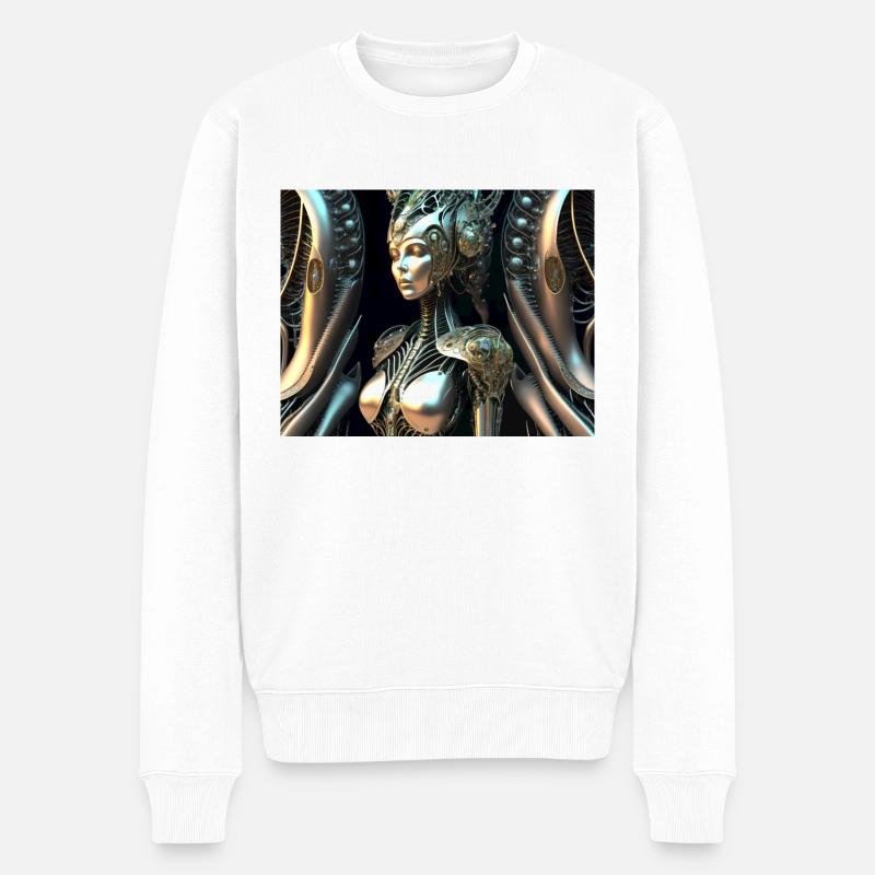 Femme abstraite - Pull Premium bio Homme - blanc