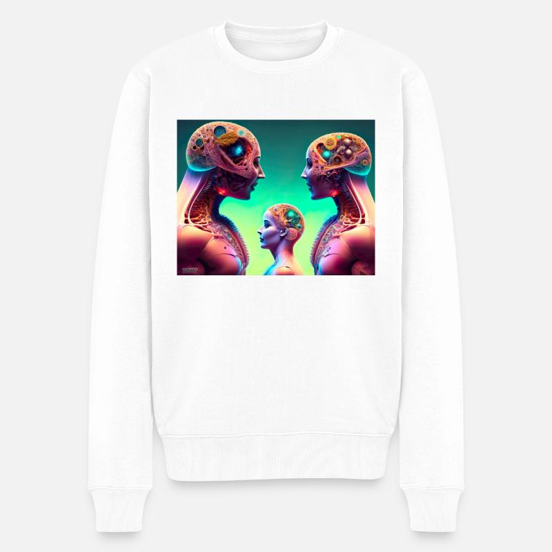 Personnalités Alex Grey - Pull Premium bio Homme - blanc