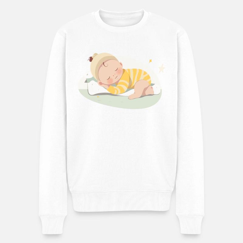 bébé endormi - Pull Premium bio Homme - blanc