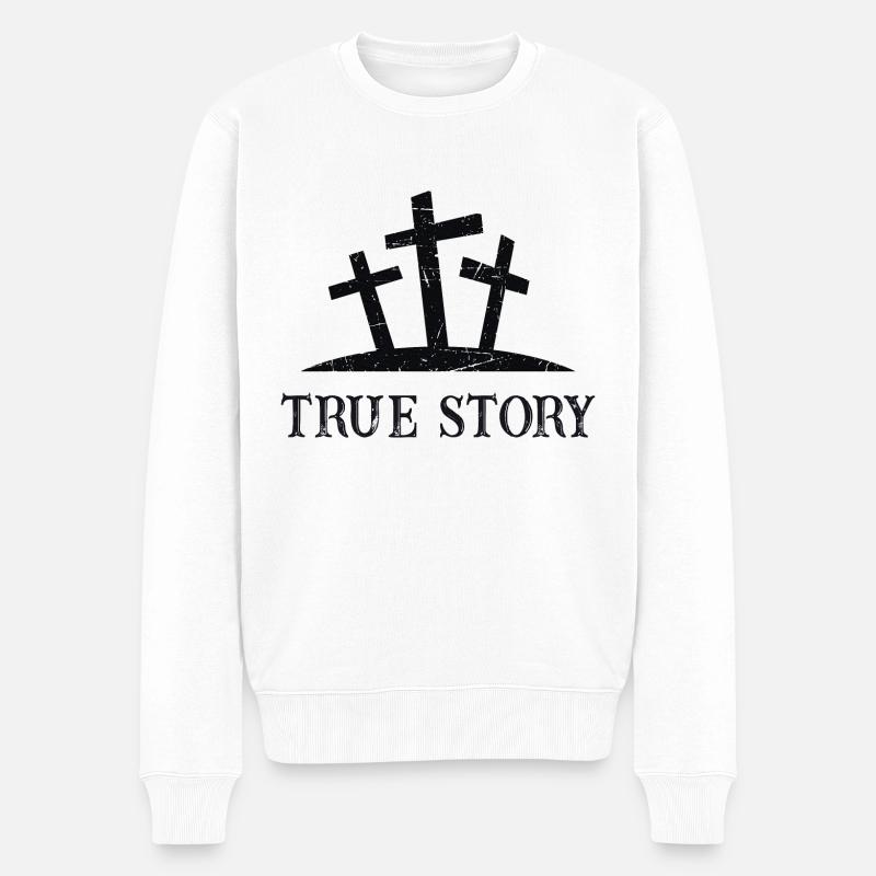 Histoire vraie - Pull Premium bio Homme - blanc