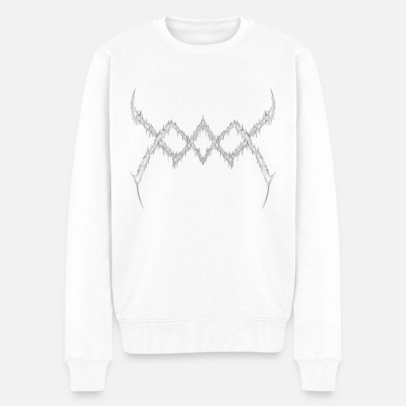 Techno aléatoire - Pull Premium bio Homme - blanc